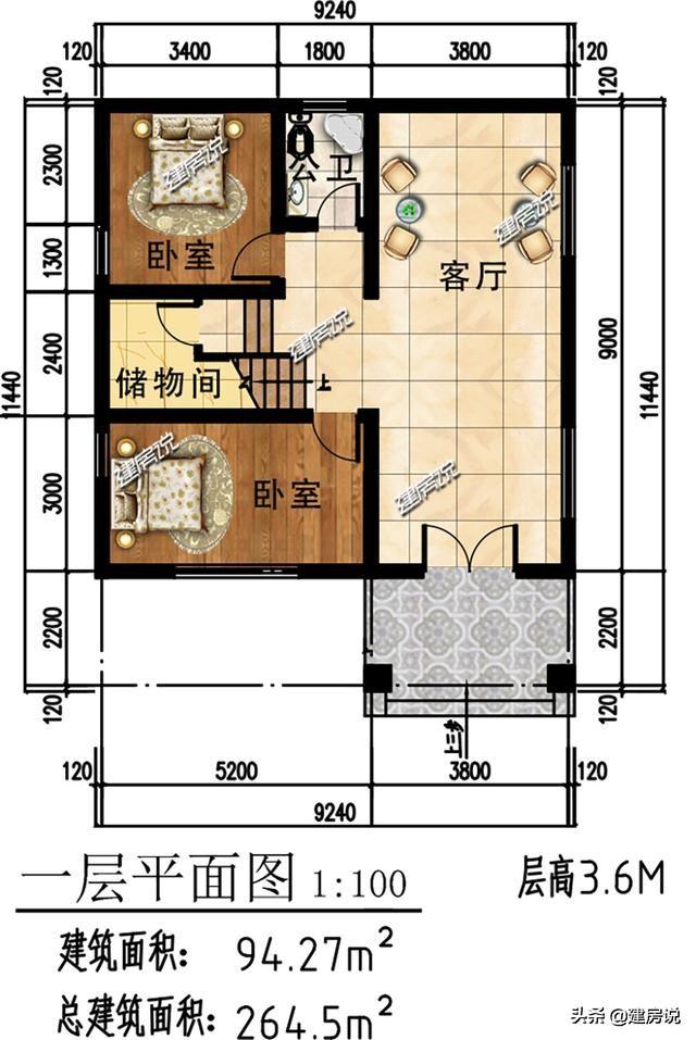 占地100平方米左右的4款自建别墅设计图，快来看看哪套更适合自己