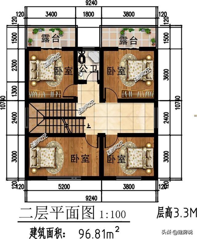 占地100平方米左右的4款自建别墅设计图，快来看看哪套更适合自己