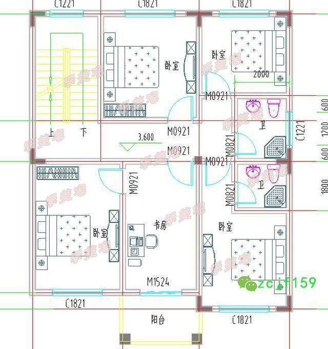 农村三层别墅房屋住宅设计图，100平米左右，外观立体感丰富，空间布局安排合理