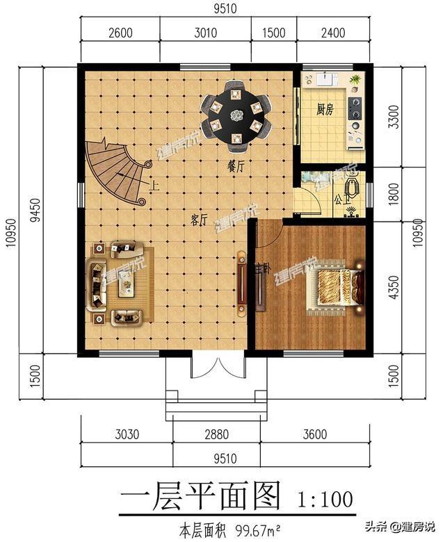 占地100平方米左右的4款自建别墅设计图，快来看看哪套更适合自己