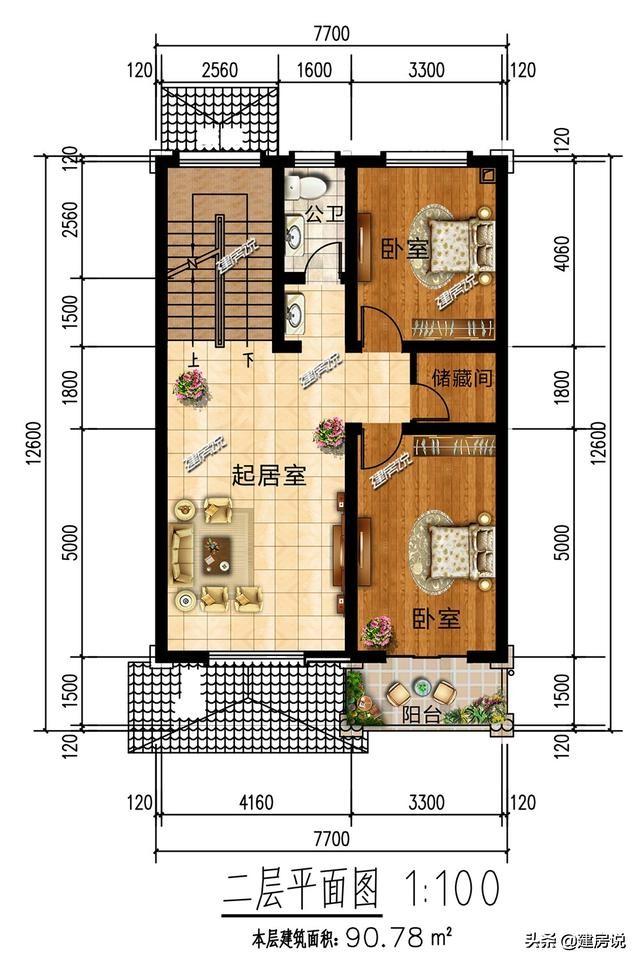 占地100平方米左右的4款自建别墅设计图，快来看看哪套更适合自己