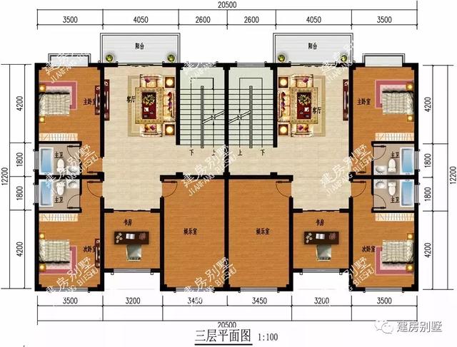 精选3款农村豪华双拼别墅设计图，建一栋好房一辈子享福