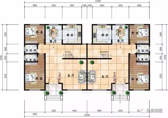 精选3款农村豪华双拼别墅设计图，建一栋好房一辈子享福