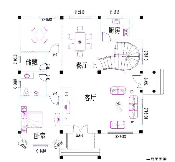 12×11米二层别墅设计图，带棋牌室+套间+书房，施工难度高，造价30万以内。