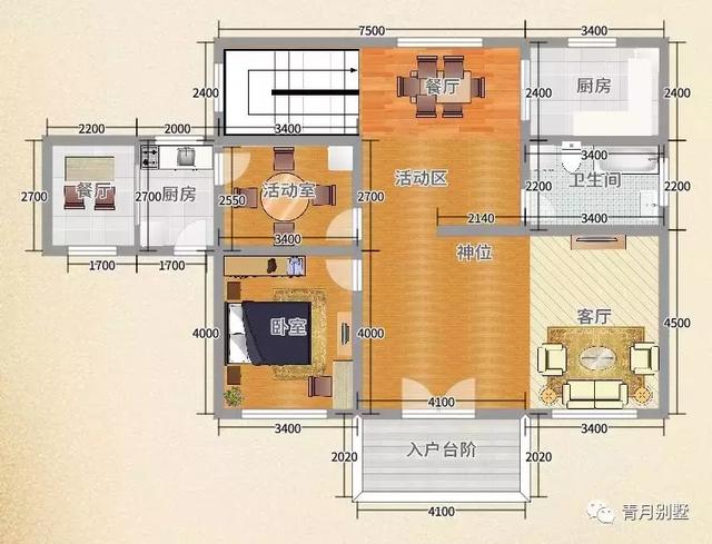 10.9米×9米砖混结构二层小户型别墅设计图，造价经济