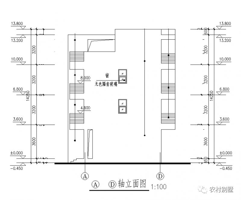 12x8现代四层米农村自建房图，可商住两用