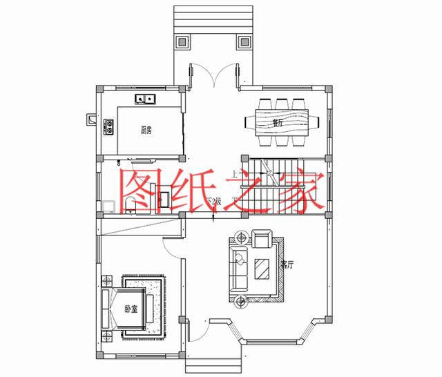 4套100平米左右的二层别墅，美观大气、方正实用，大家都喜欢！