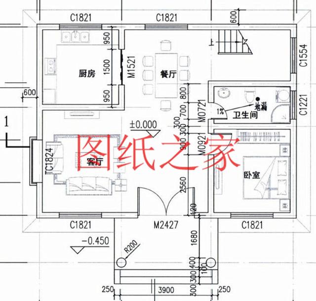 4套100平米左右的二层别墅，美观大气、方正实用，大家都喜欢！