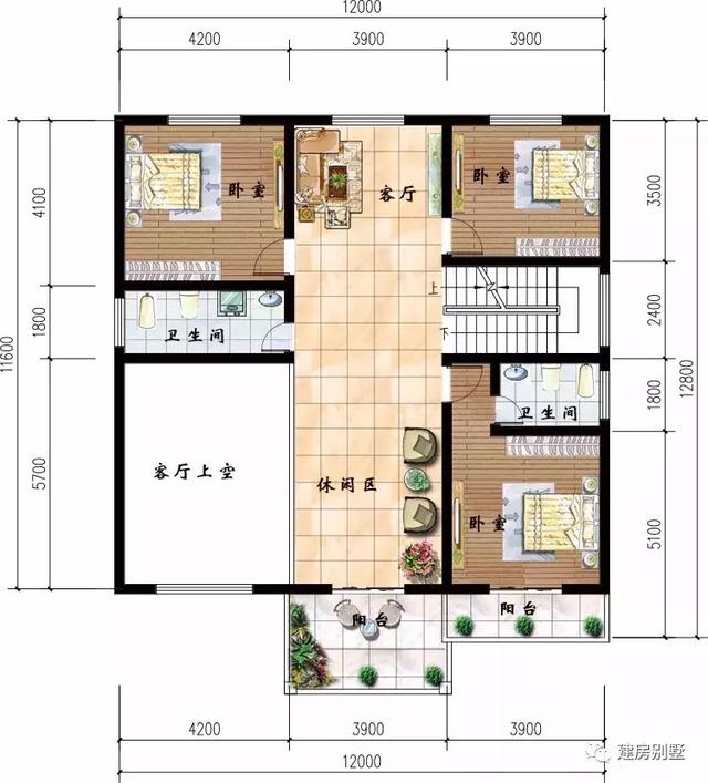 两款面宽12米的三层别墅设计图，第一栋简约大气，实用而方便，建的人少说也有千户