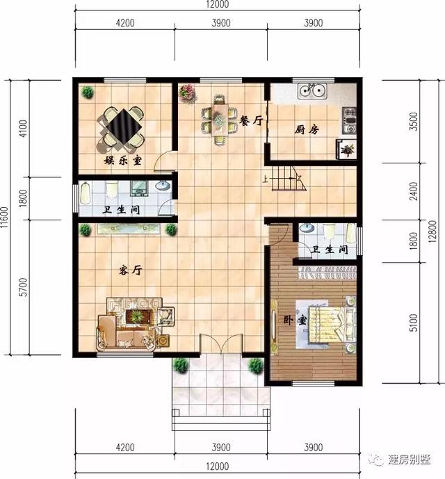 两款面宽12米的三层别墅设计图，第一栋简约大气，实用而方便，建的人少说也有千户