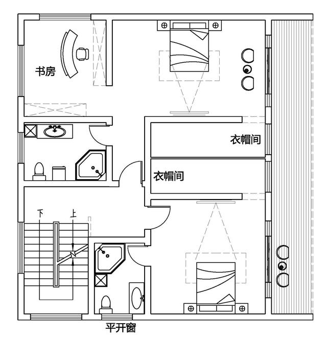 54万360平方三层大气别墅设计图，室内布局尽然都是业主想法