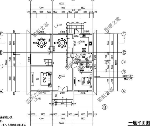 四套12×11米农村建房设计图，户型大小各不相同，你更喜欢哪一套？