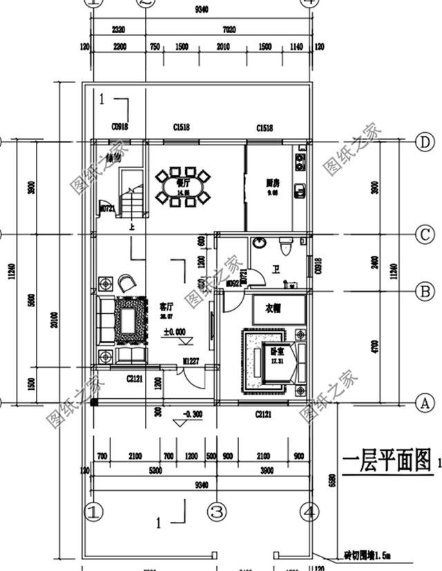 农村二层9×11米房子设计图，施工简单造价经济，第一款16万可以建