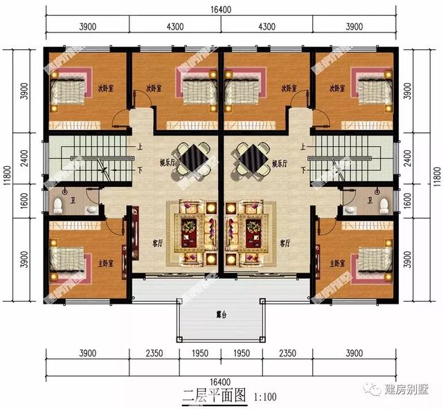 兄弟双拼别墅在农村建刚刚好，不仅外观造型精美，户型布局非常好。