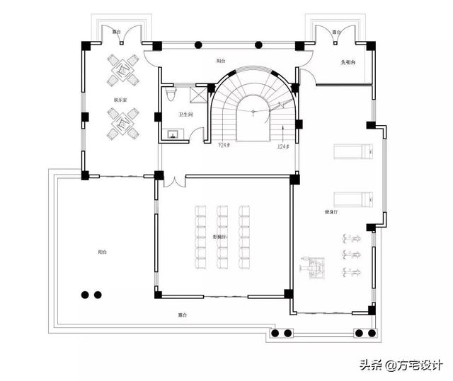 占地270平的五层豪华别墅设计图，带效果图和施工图。