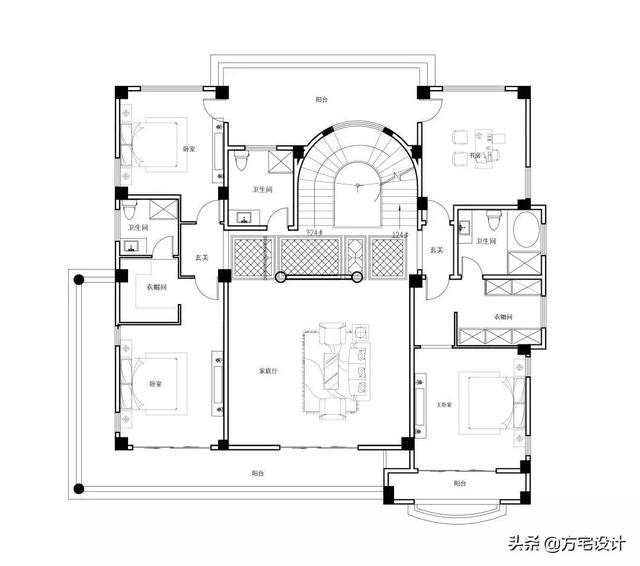 占地270平的五层豪华别墅设计图，带效果图和施工图。