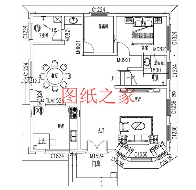 5款农村二层自建房设计图，外观漂亮，结构合理