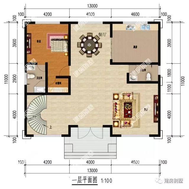 2栋面宽13米的农村自建房设计，主体造价42万左右