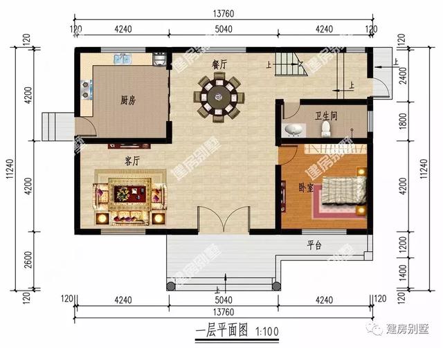 两栋简约风格自建房设计图，第二栋屋顶带观景凉亭