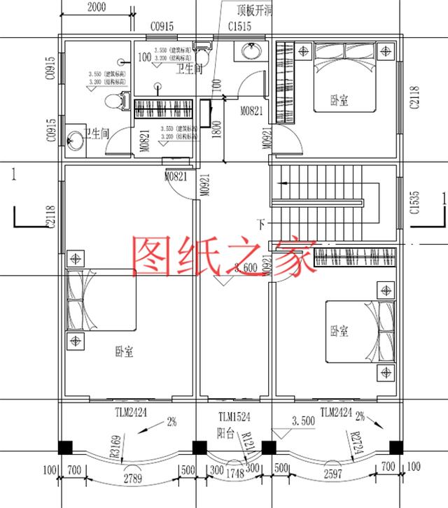 3套农村二层别墅设计图，占地110平方米左右，造价只要20万，快来看看吧